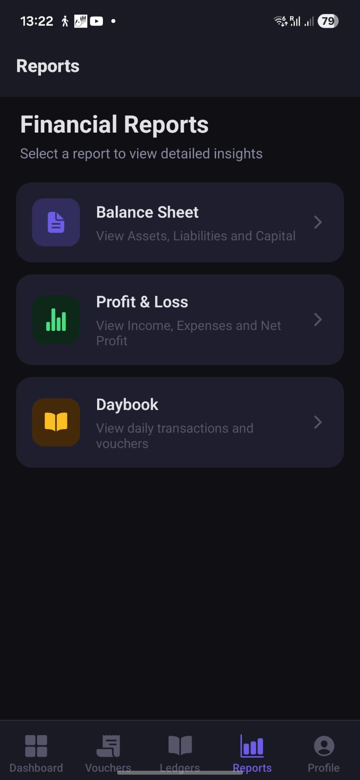Mobile Reports List